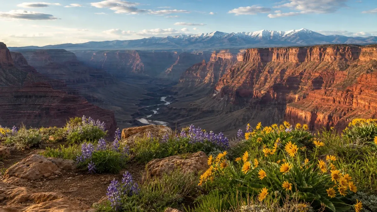 Best Travel Seasons canyon guide illustration