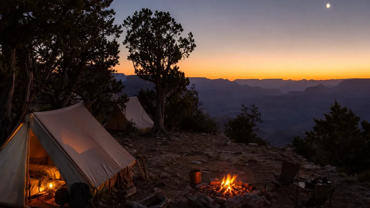 Camping Areas canyon guide illustration