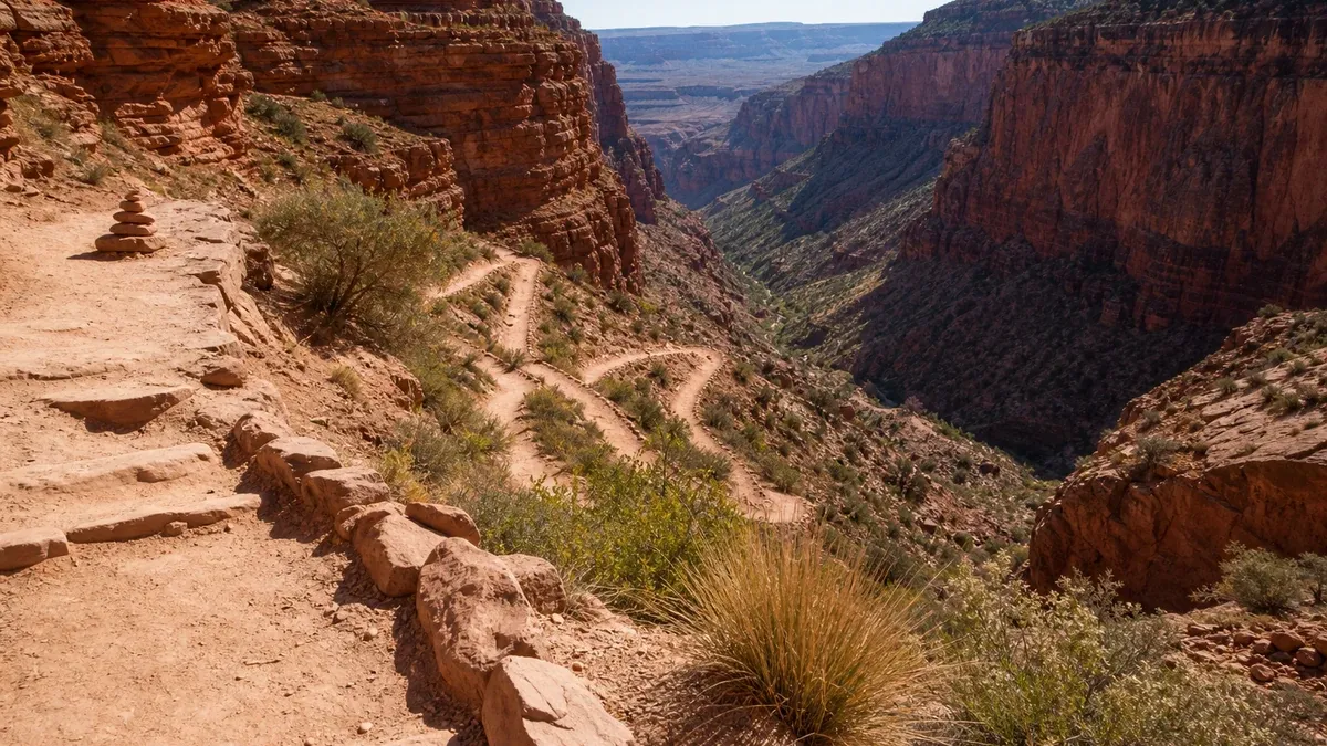Hiking Trails canyon guide illustration